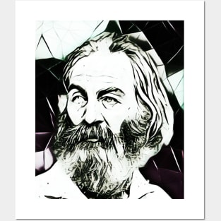 Walt Whitman Black and White Portrait | Walt Whitman Artwork 4 Posters and Art